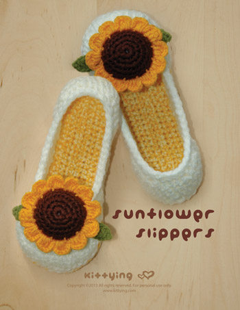 Sunflower Women S House Slipper Crochet Pattern